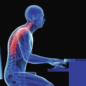 Sedentary work at the computer is fraught with back pain