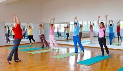 Therapeutic gymnastics with low back pain