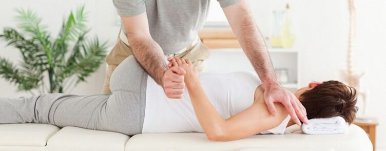 Manual therapy for osteochondrosis.